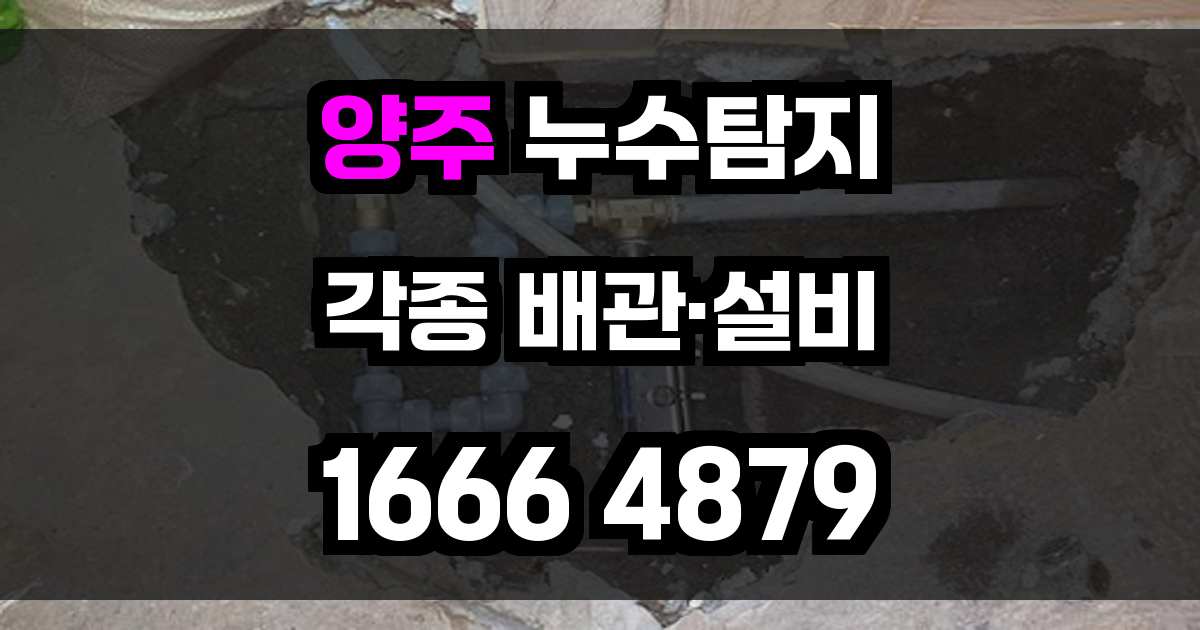 양주 누수탐지