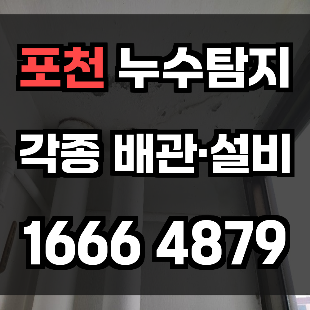 포천 누수탐지 조기 진단으로 피해 최소화