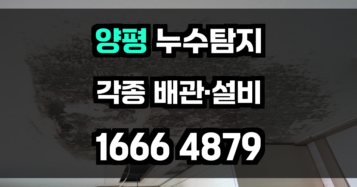 양평 누수탐지