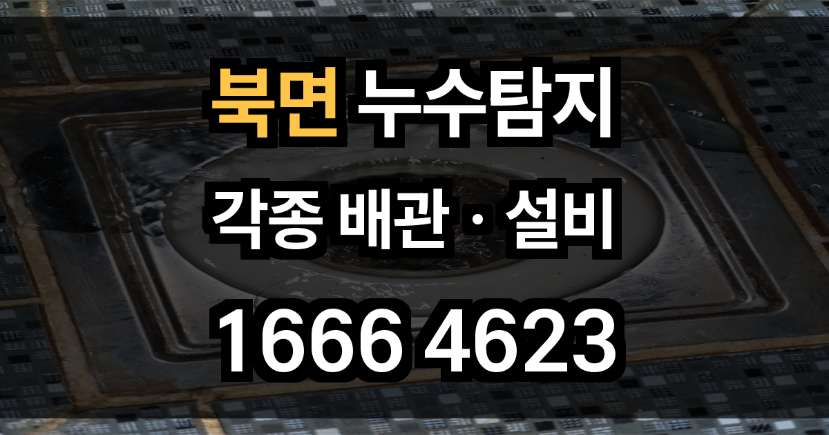 북면 누수탐지