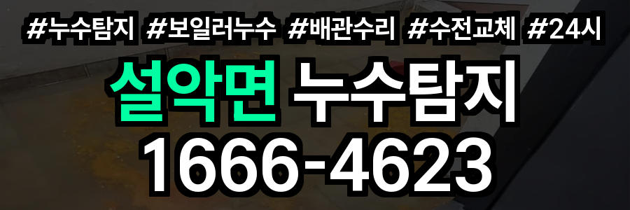 설악면 누수탐지