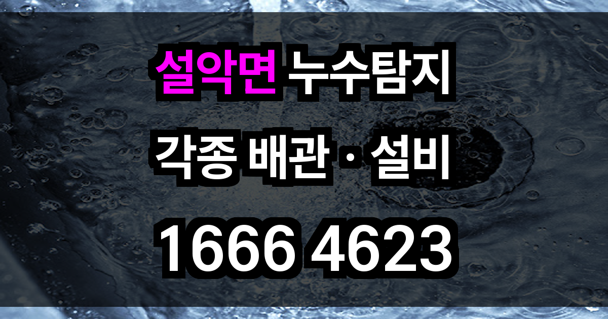 설악면 누수탐지
