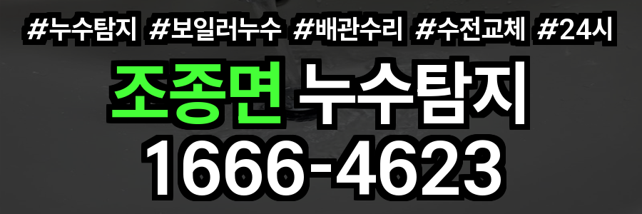 조종면 누수탐지
