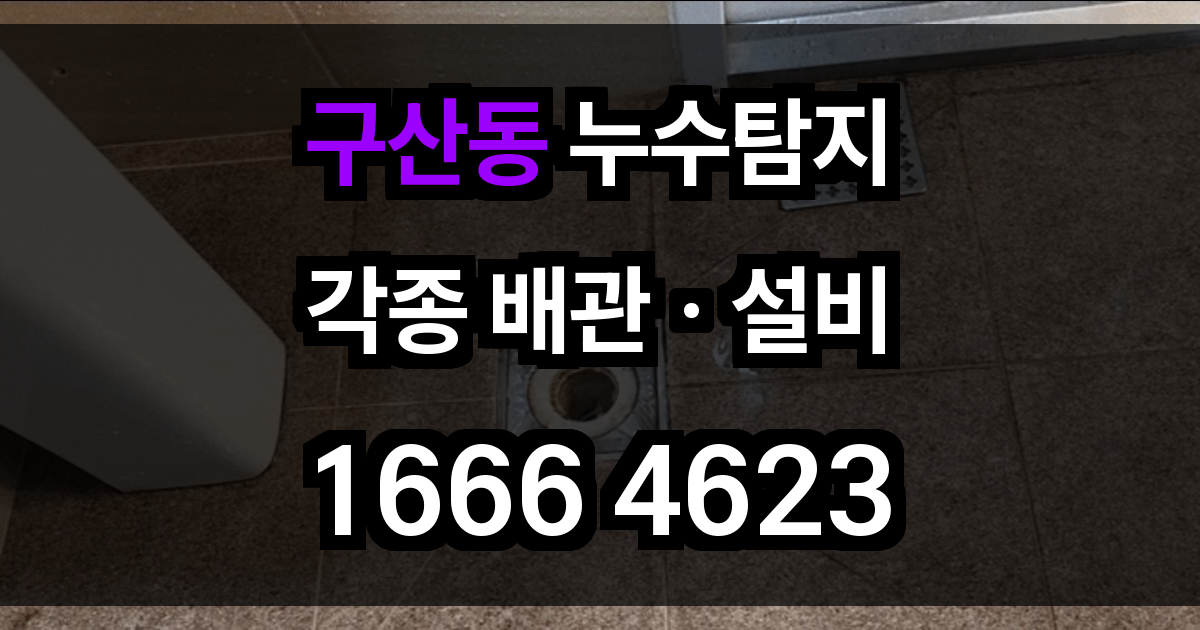 구산동 누수탐지