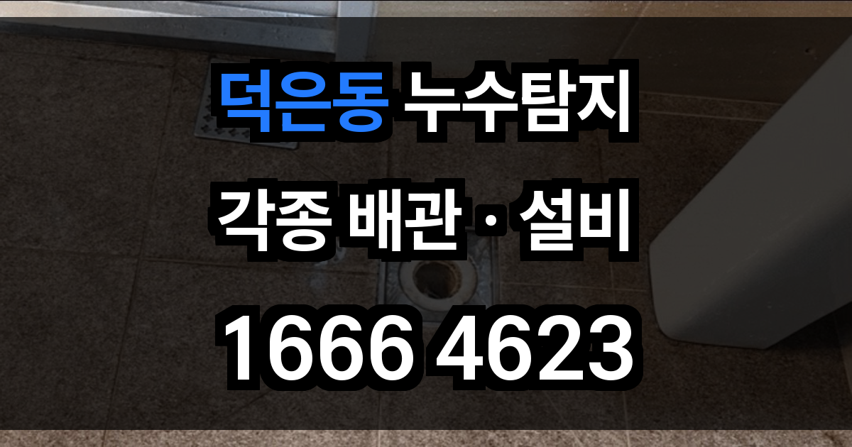 덕은동 누수탐지