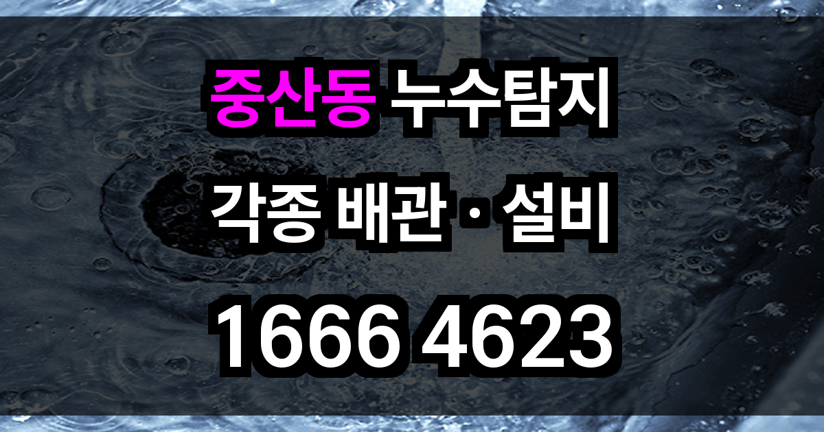 중산동 누수탐지