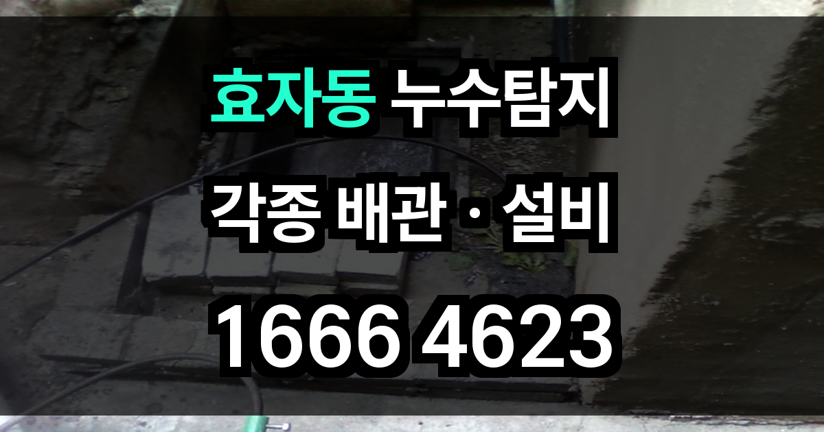 효자동 누수탐지