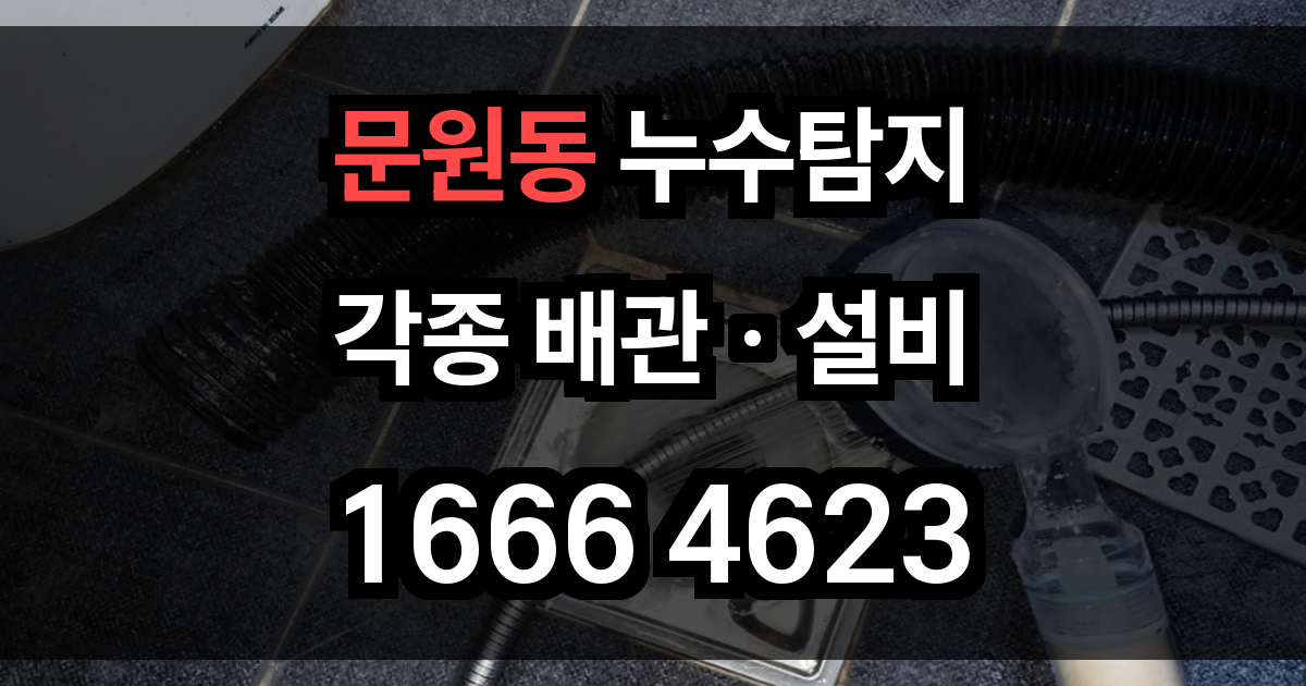 문원동 누수탐지