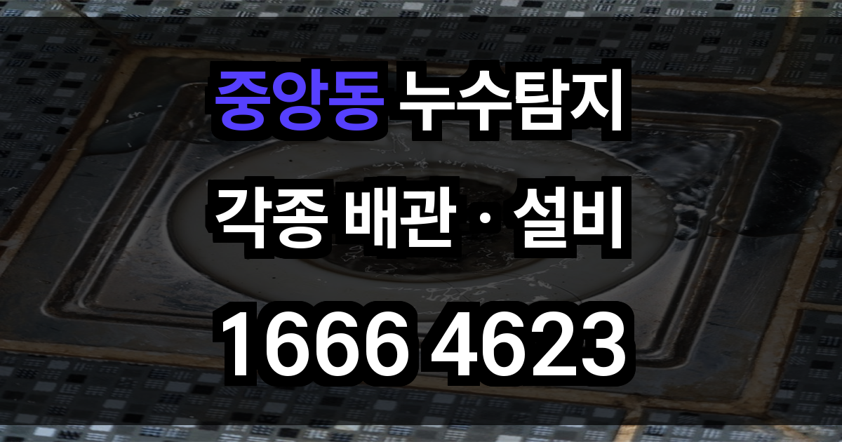 중앙동 누수탐지