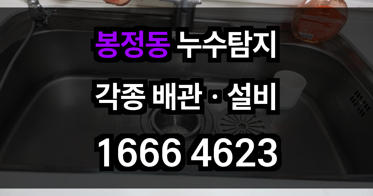 봉정동 누수탐지