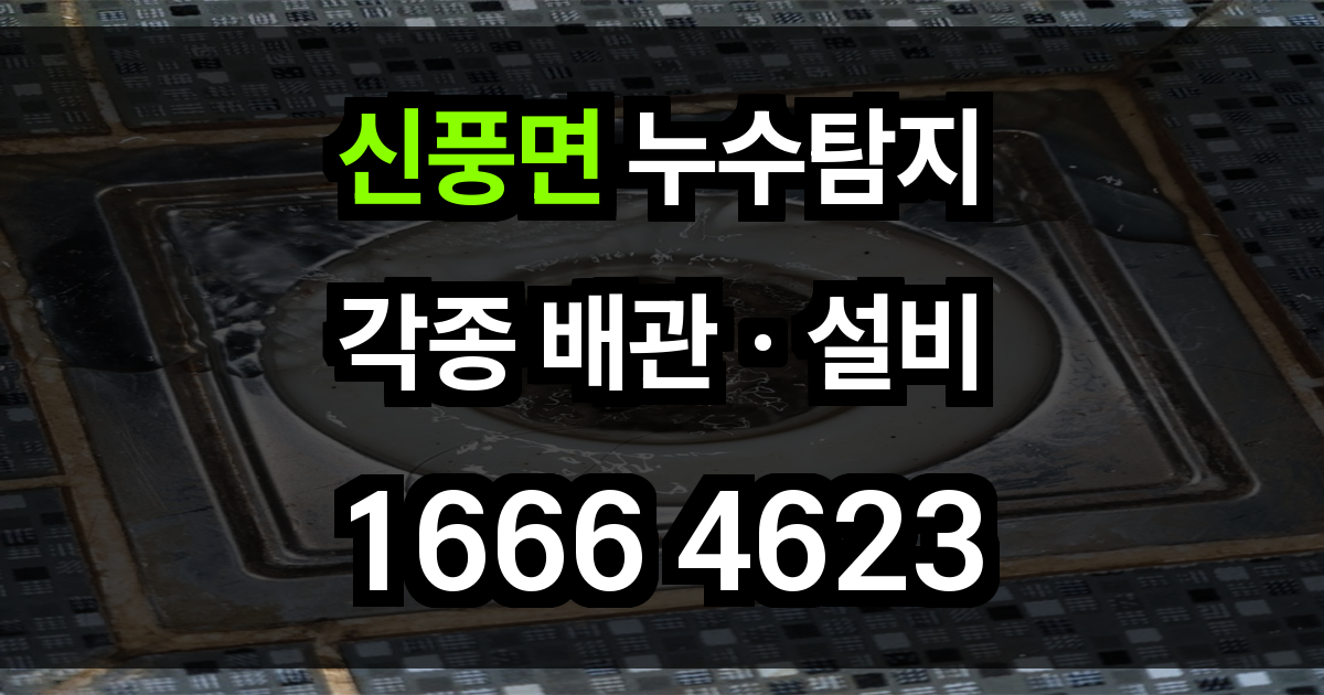 신풍면 누수탐지