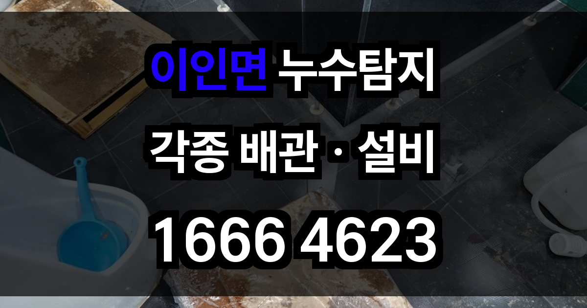 이인면 누수탐지