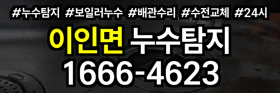 이인면 누수탐지