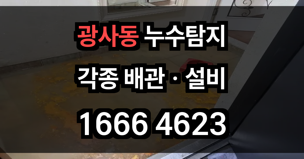 광사동 누수탐지