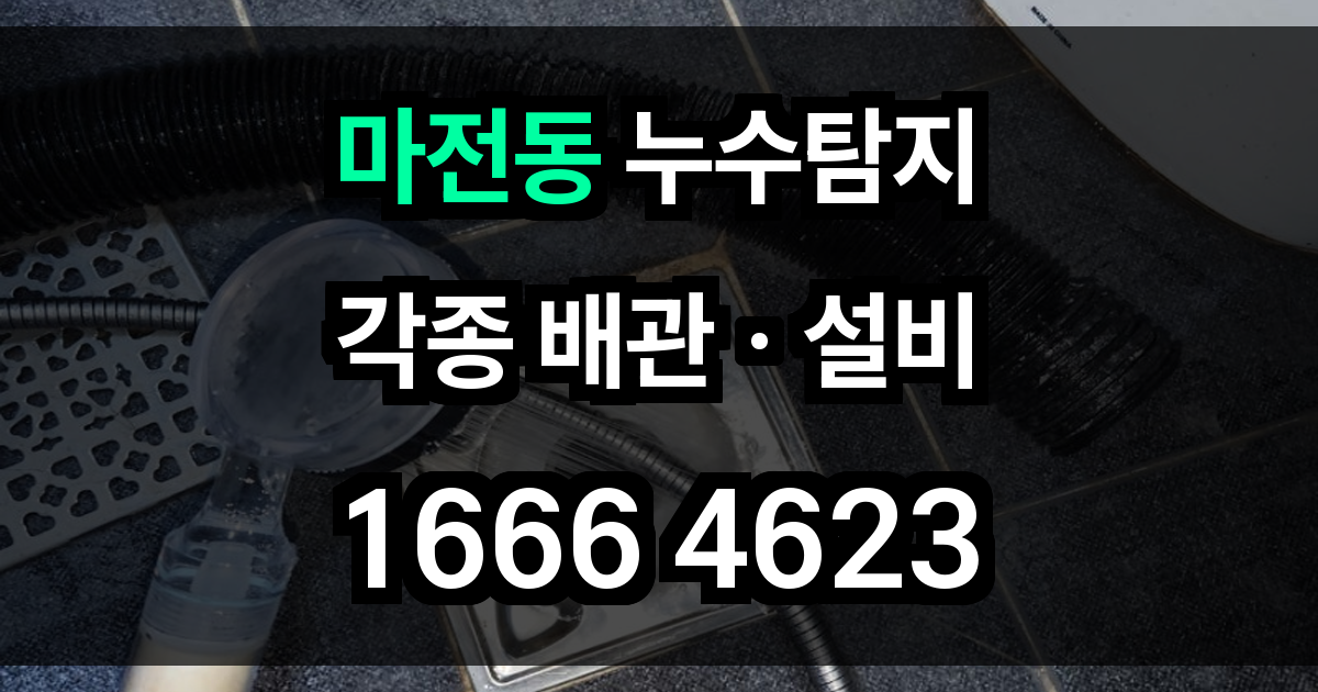 마전동 누수탐지