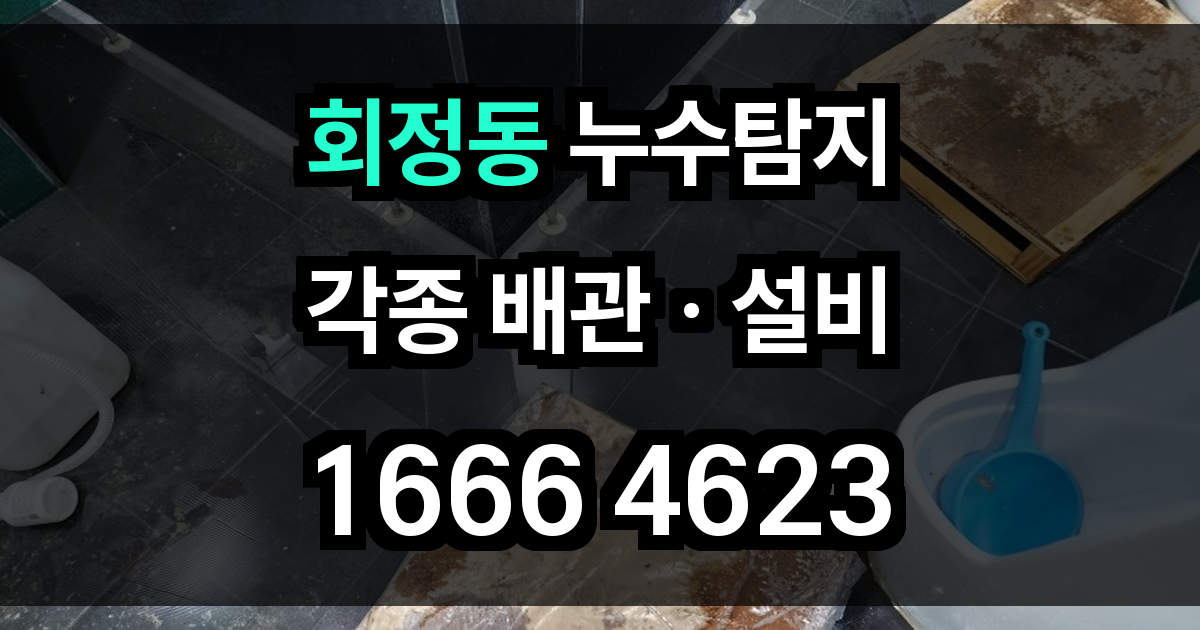 회정동 누수탐지