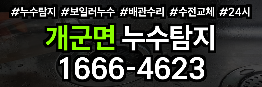 개군면 누수탐지