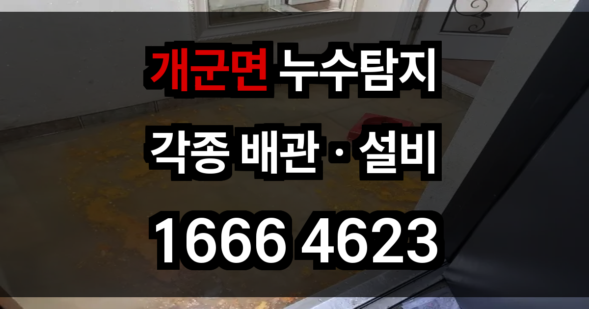 개군면 누수탐지