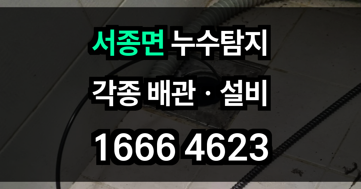 서종면 누수탐지