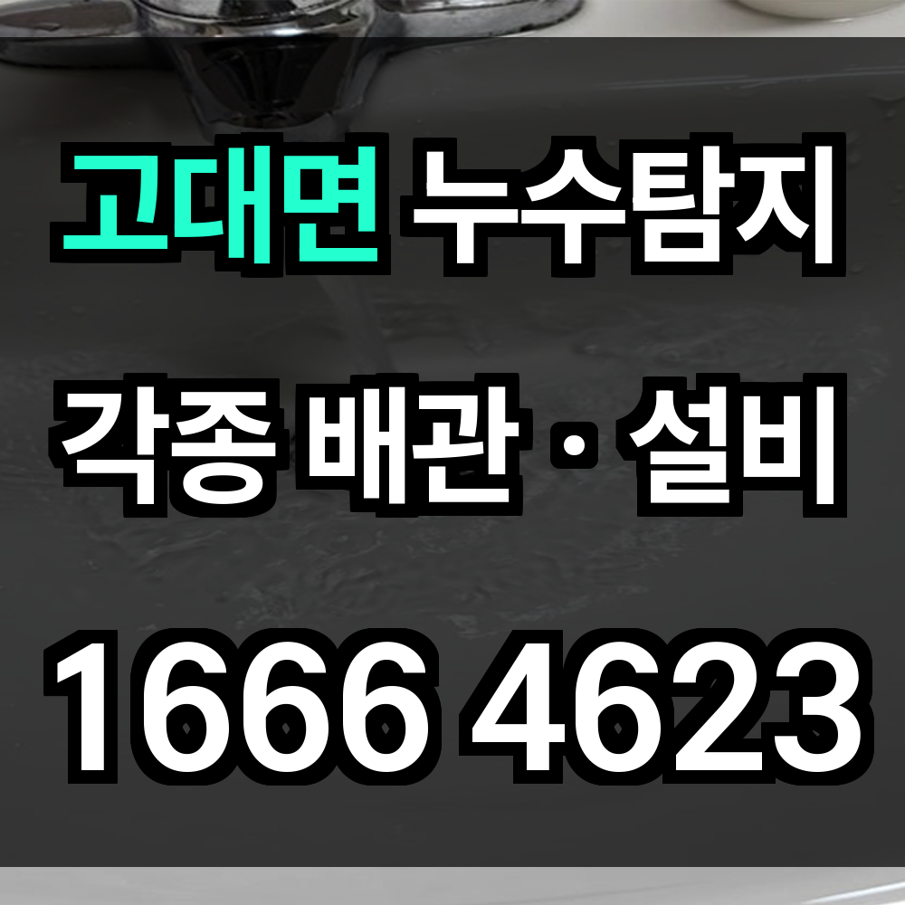 고대면 누수탐지