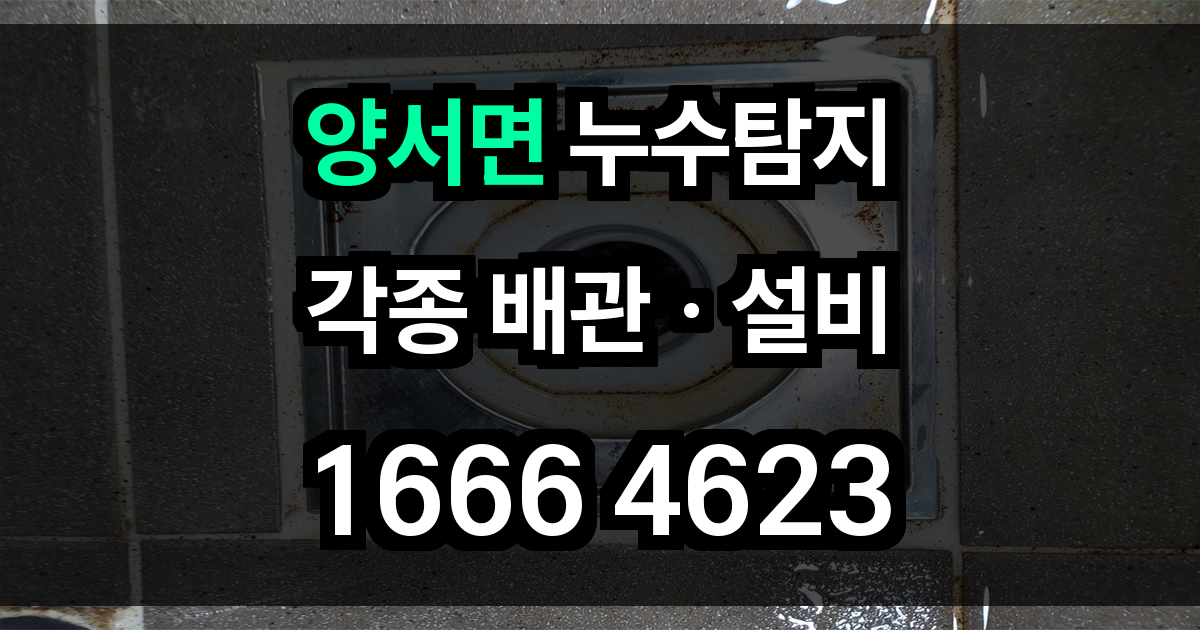 양서면 누수탐지