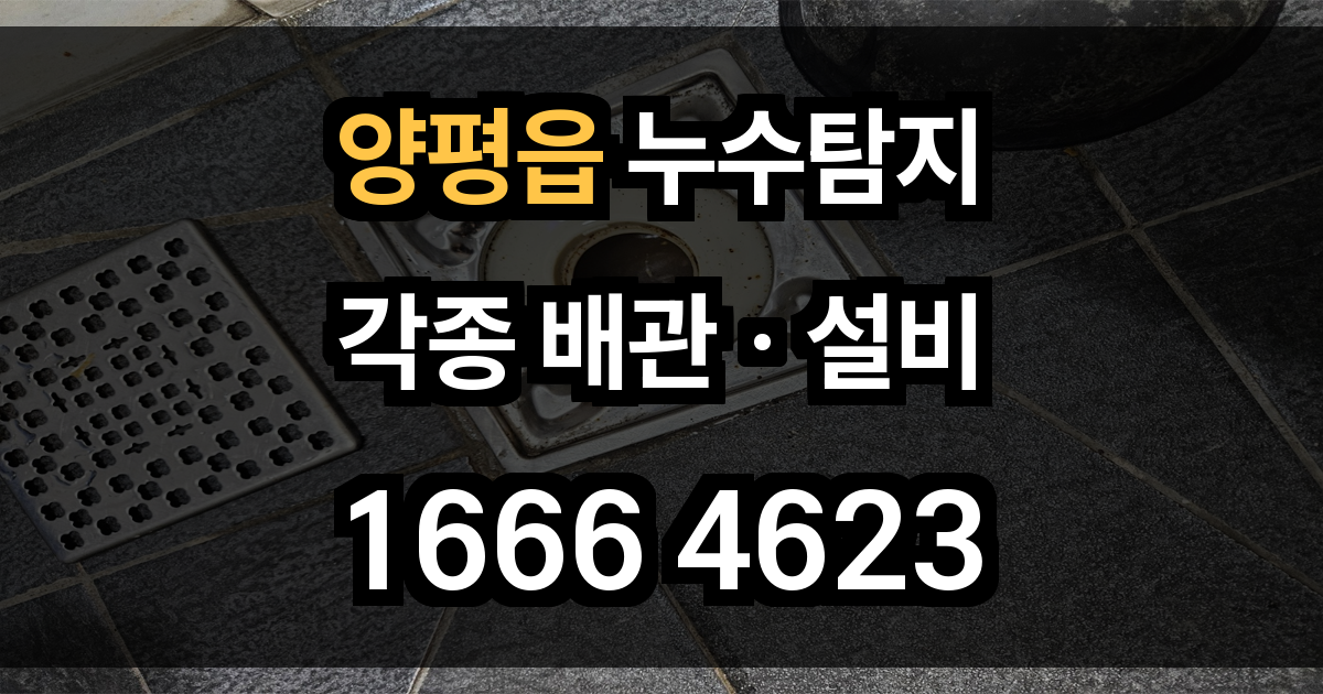 양평읍 누수탐지