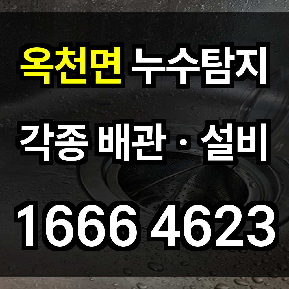 옥천면 누수탐지