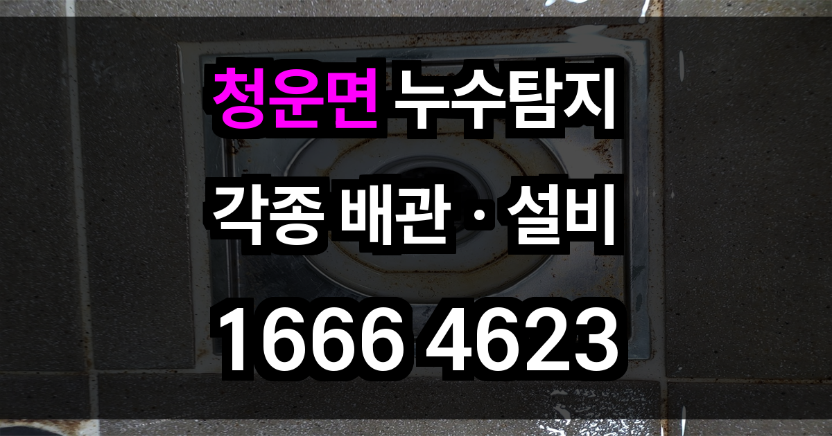 청운면 누수탐지