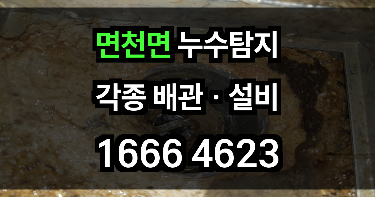 면천면 누수탐지