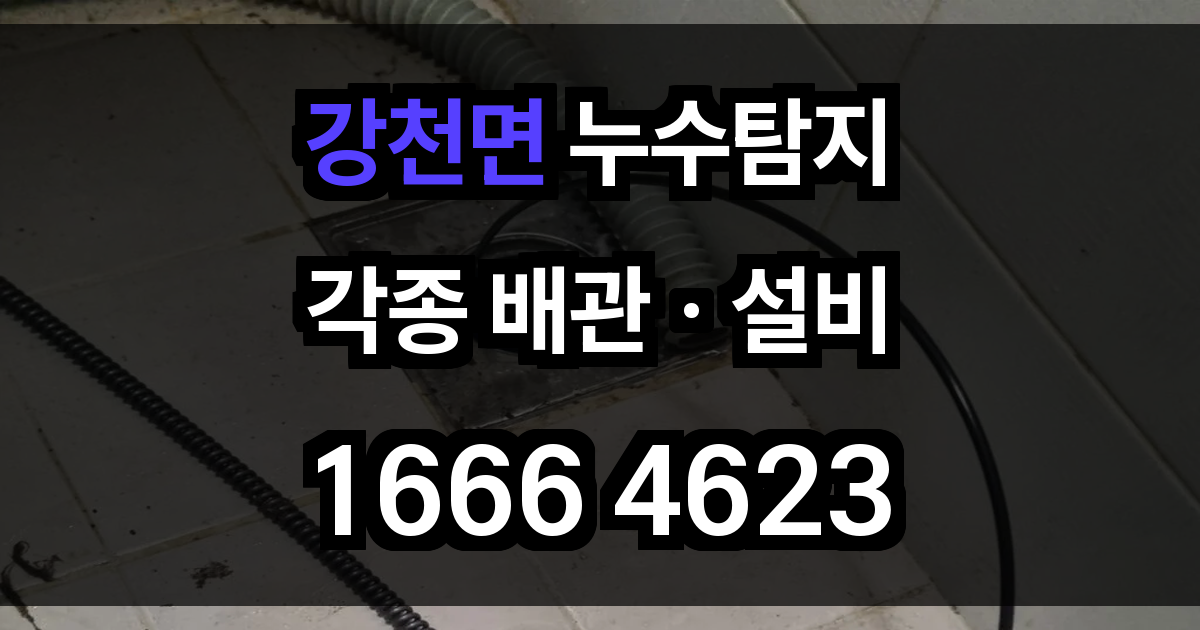 강천면 누수탐지