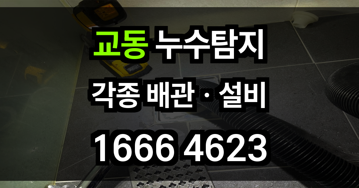 교동 누수탐지