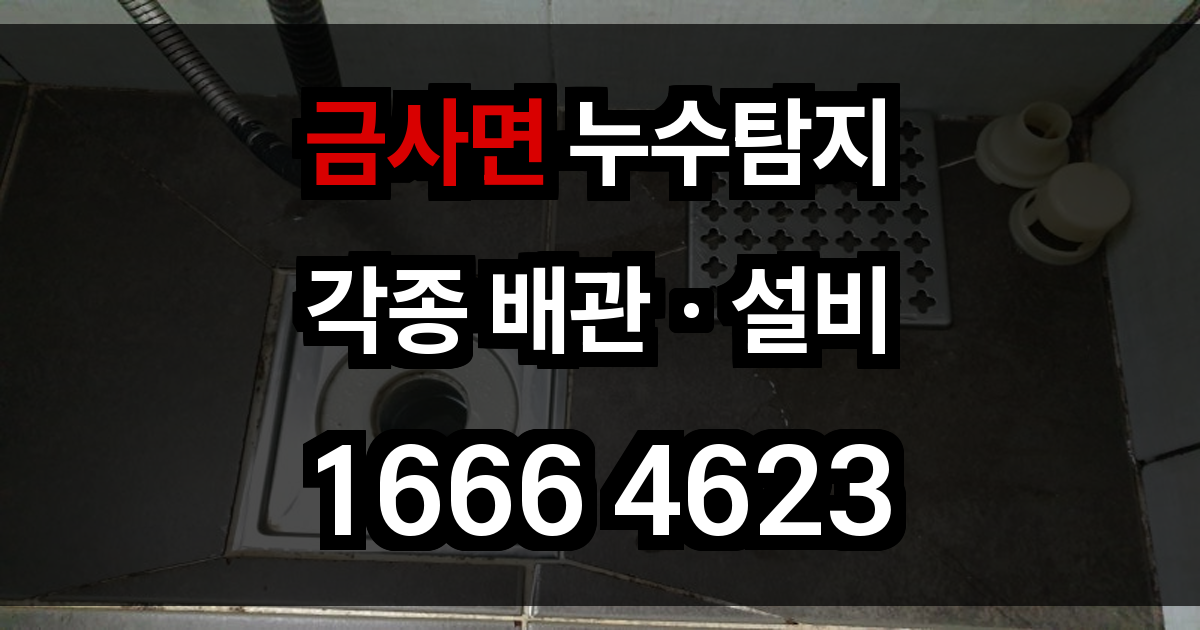 금사면 누수탐지