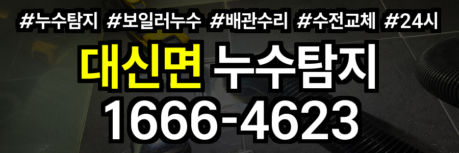 대신면 누수탐지