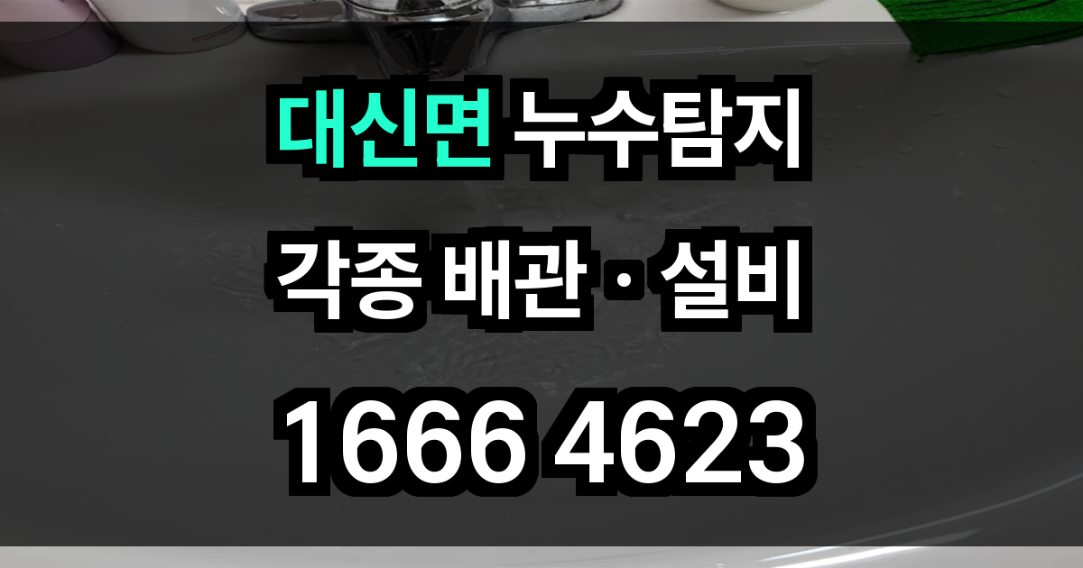 대신면 누수탐지