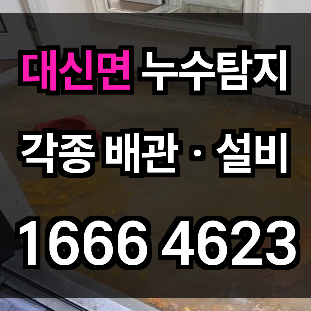 대신면 누수탐지