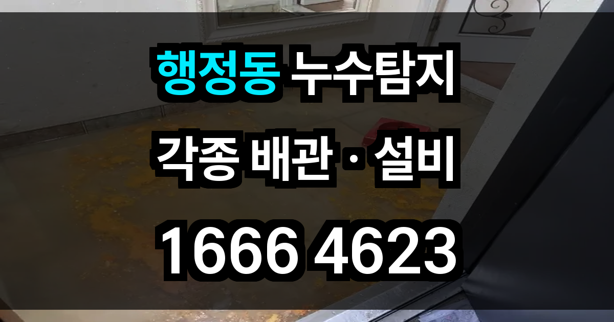 행정동 누수탐지