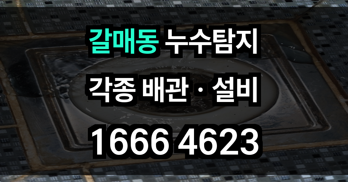 갈매동 누수탐지