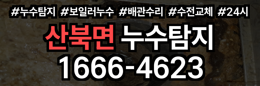 산북면 누수탐지