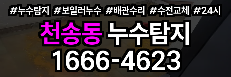 천송동 누수탐지
