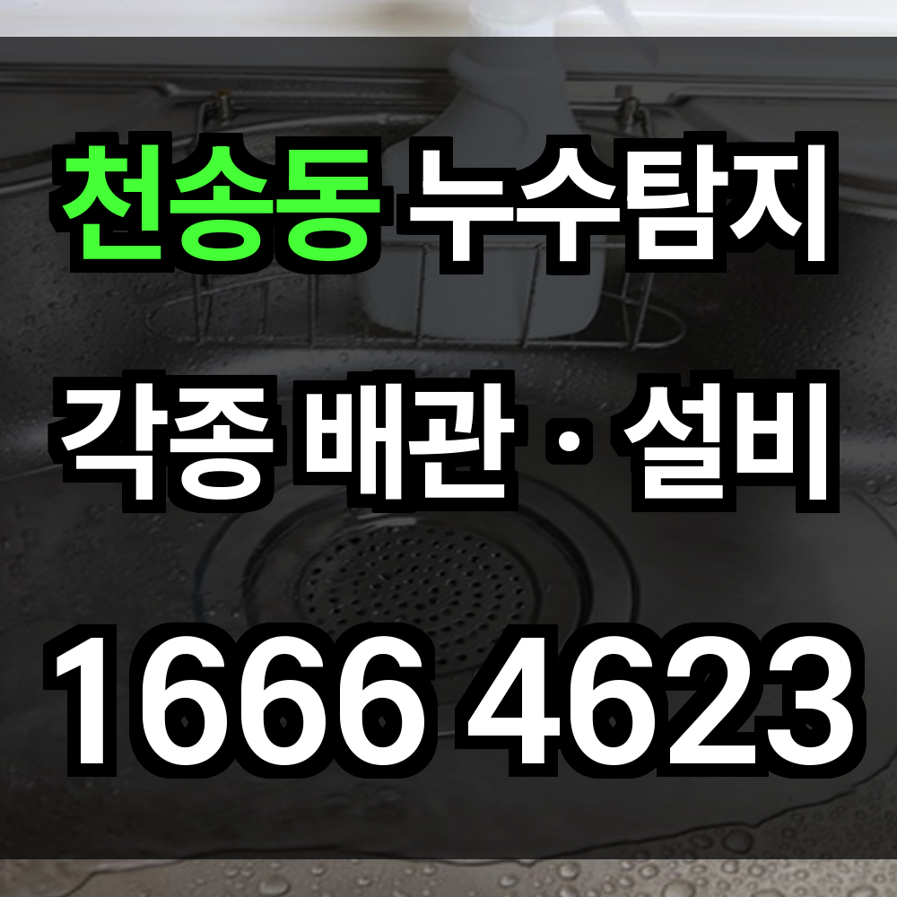 천송동 누수탐지