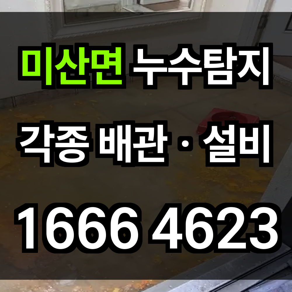 미산면 누수탐지