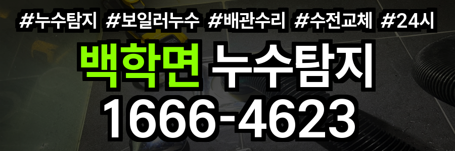 백학면 누수탐지