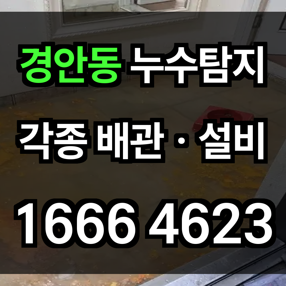 경안동 누수탐지