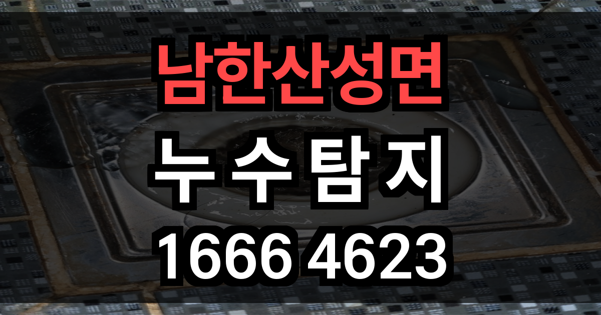 남한산성면 누수탐지