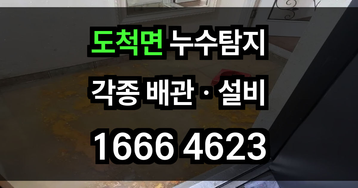 도척면 누수탐지