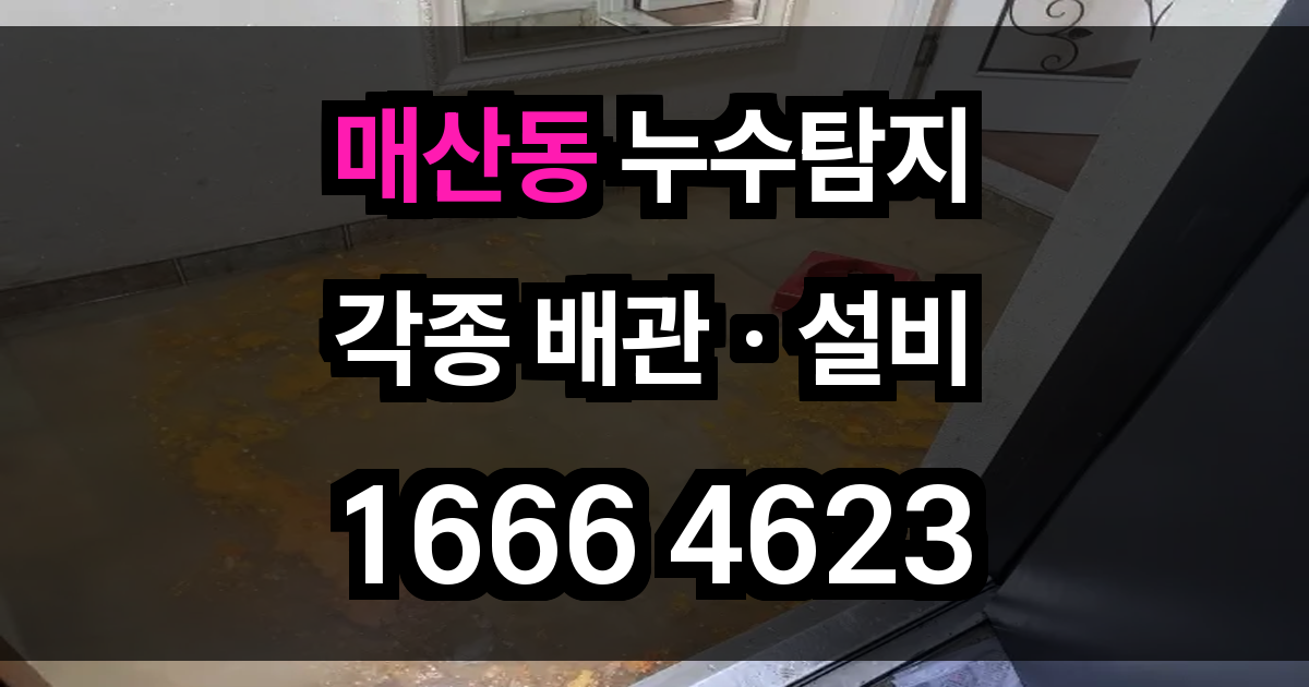 매산동 누수탐지