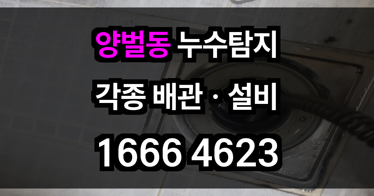양벌동 누수탐지