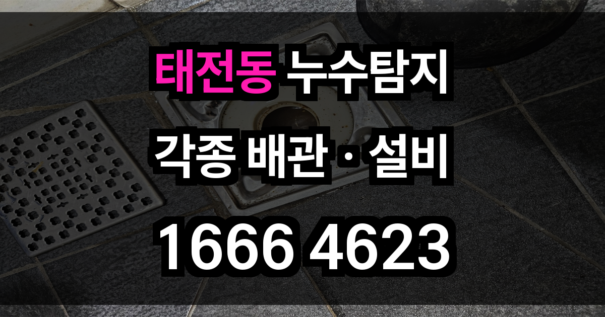 태전동 누수탐지