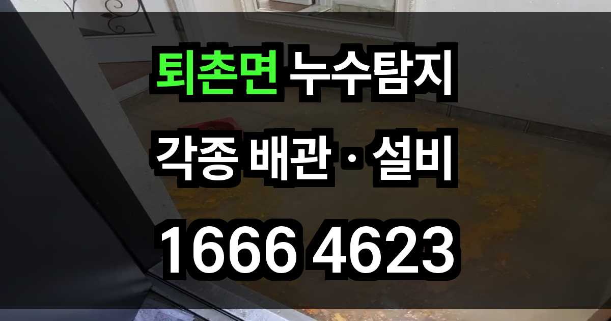 퇴촌면 누수탐지