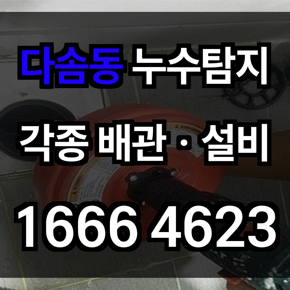 다솜동 누수탐지
